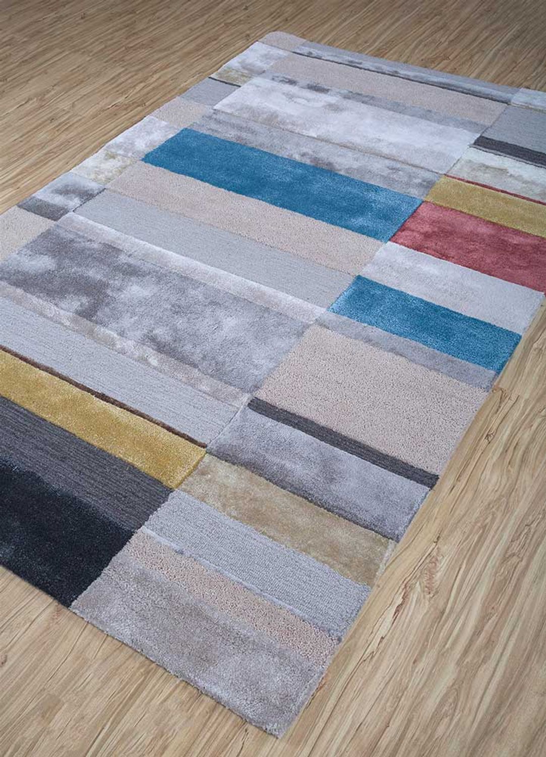 Alfombra de lana - 270 x 180 cm - plata