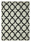 Alfombra de lana - 240 x 150 cm - blanco y negro