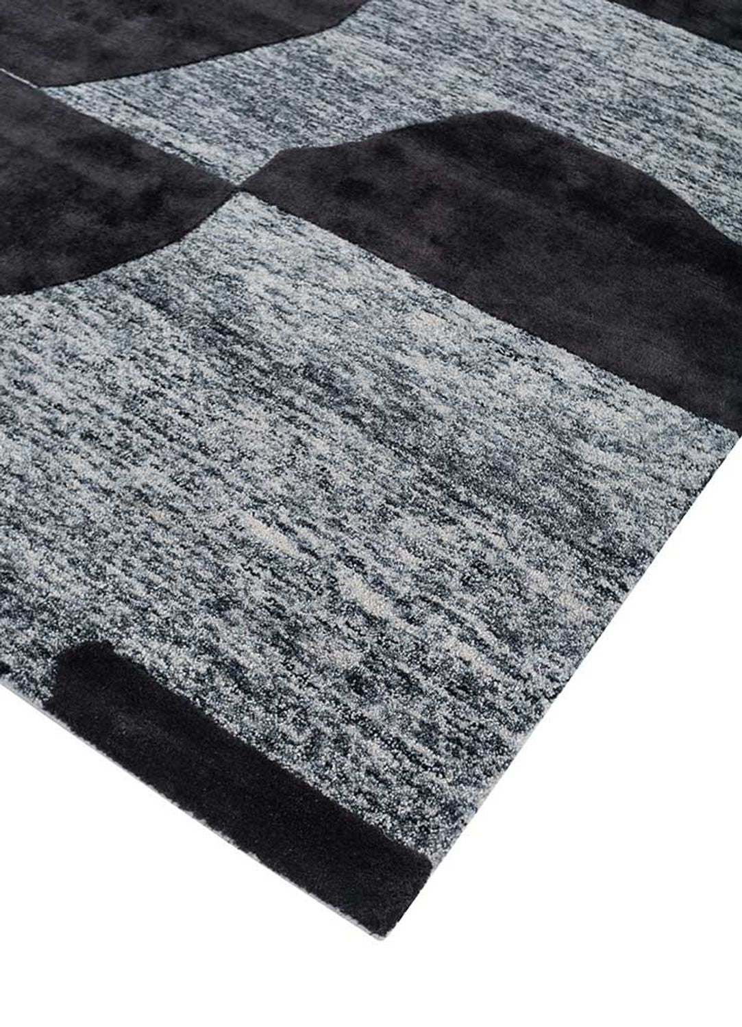 Alfombra de lana - 270 x 180 cm - blanco y negro