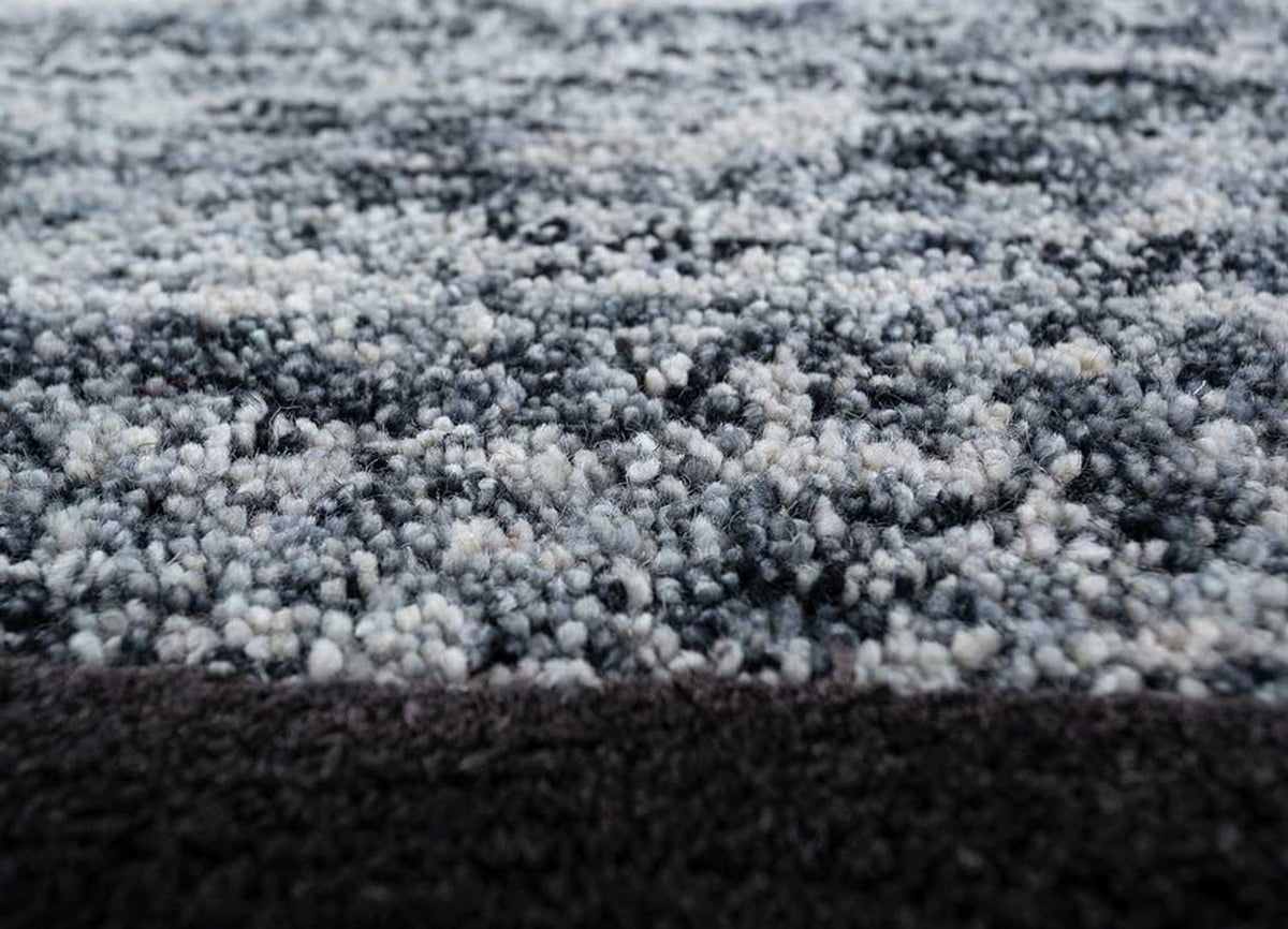 Alfombra de lana - 270 x 180 cm - blanco y negro