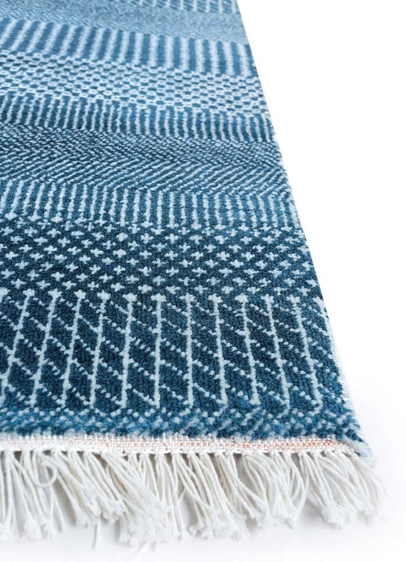 Alfombra de lana - 360 x 270 cm - azul oscuro