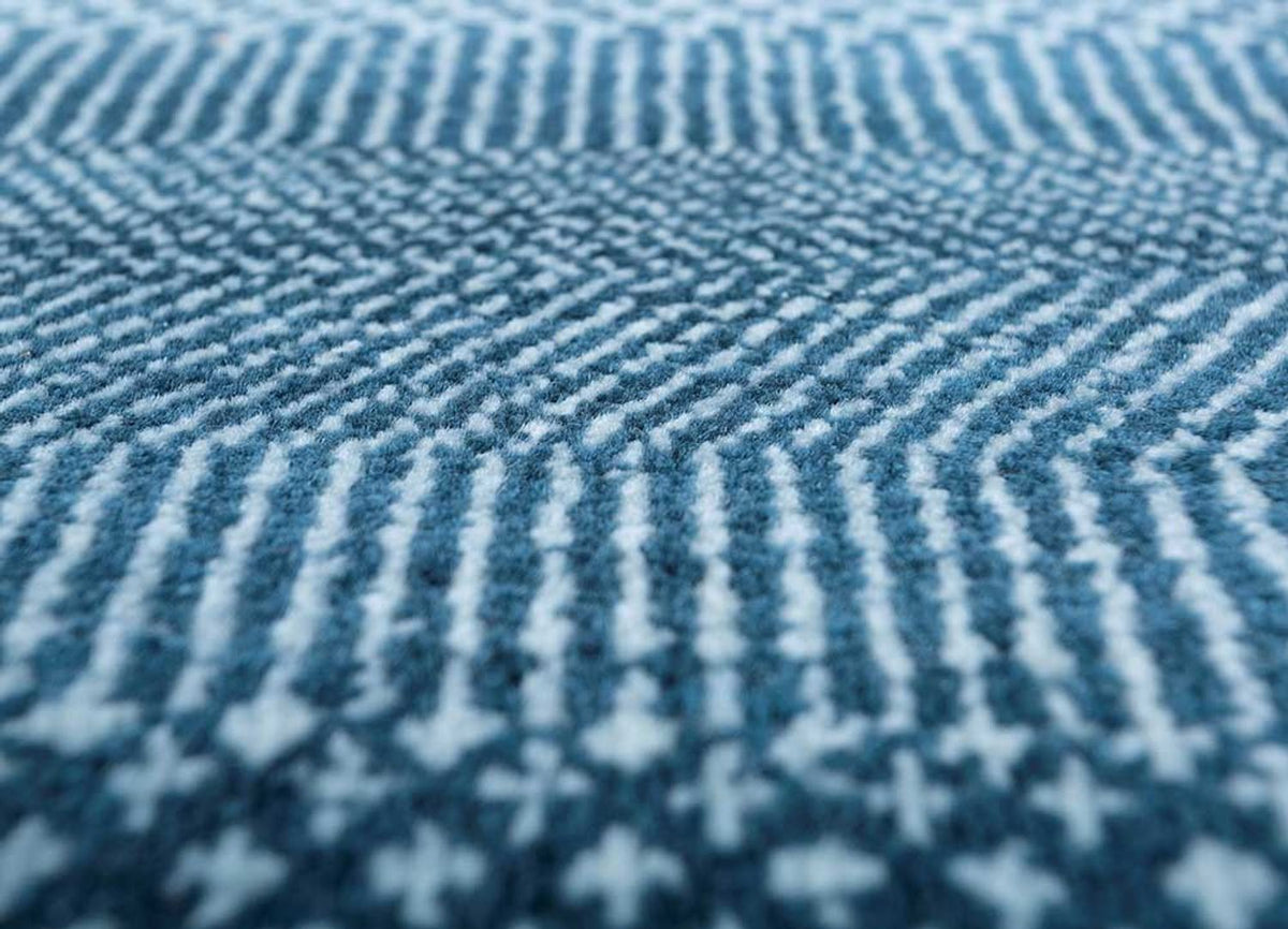 Alfombra de lana - 360 x 270 cm - azul oscuro