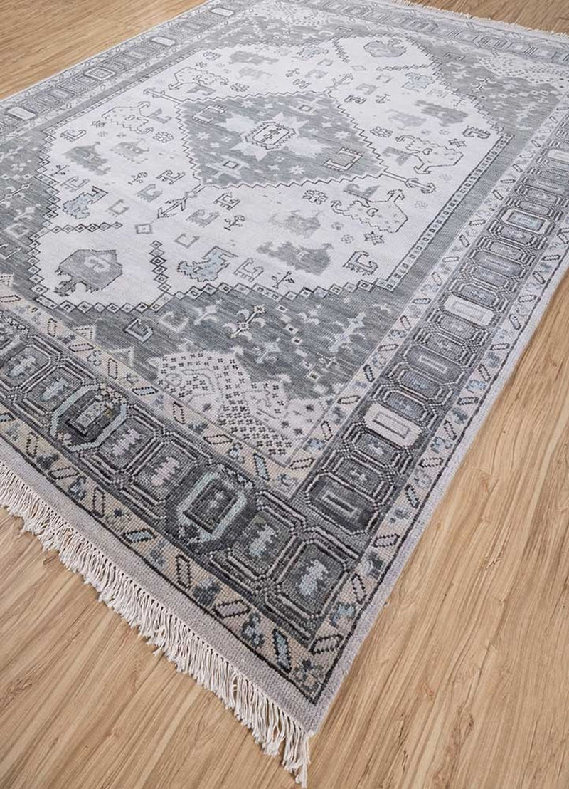 Alfombra de lana - 300 x 240 cm - plata