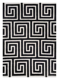 Alfombra de lana - 330 x 240 cm - blanco y negro