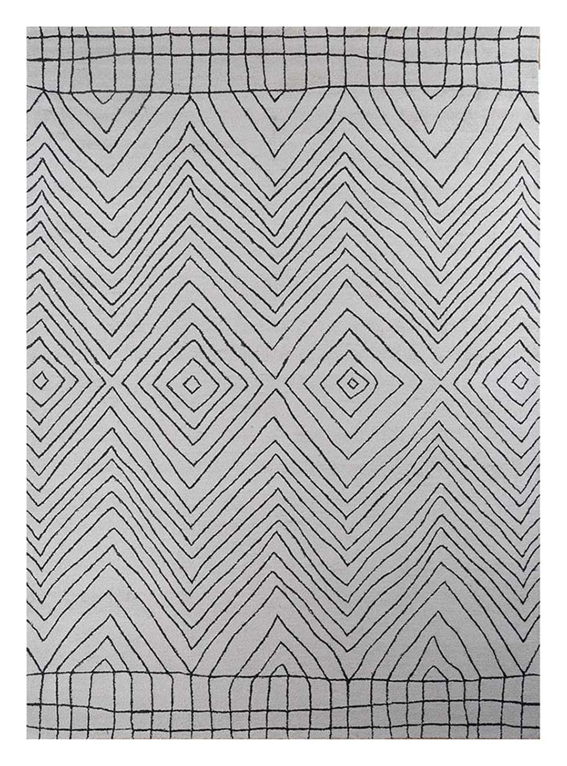 Alfombra de lana - 330 x 240 cm - gris claro