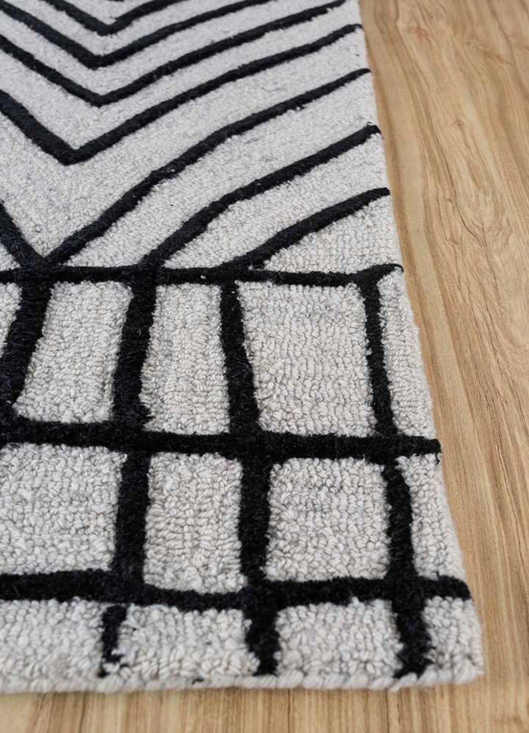 Alfombra de lana - 270 x 180 cm - gris