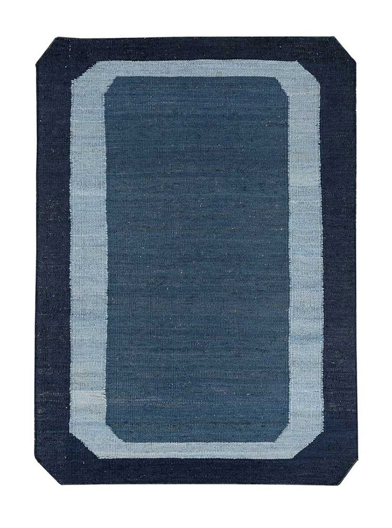 Alfombra de sisal forma especial  - 270 x 180 cm - azul
