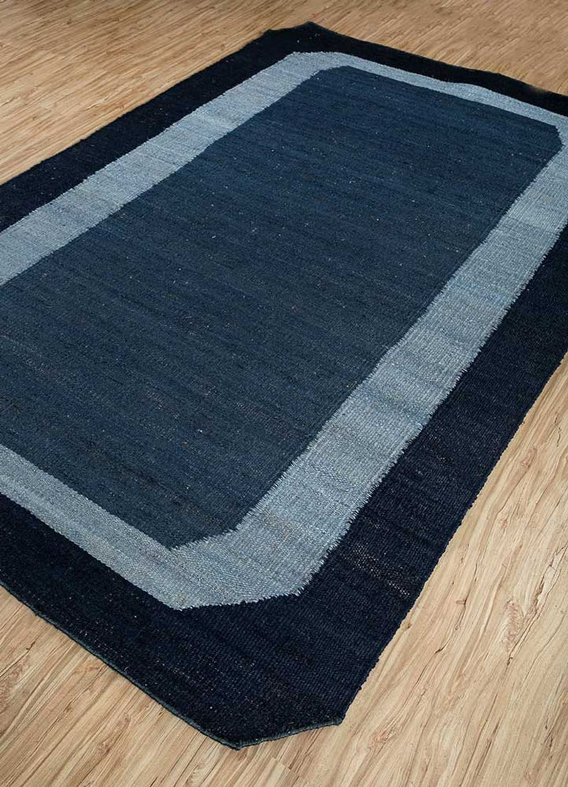 Alfombra de sisal forma especial  - 270 x 180 cm - azul