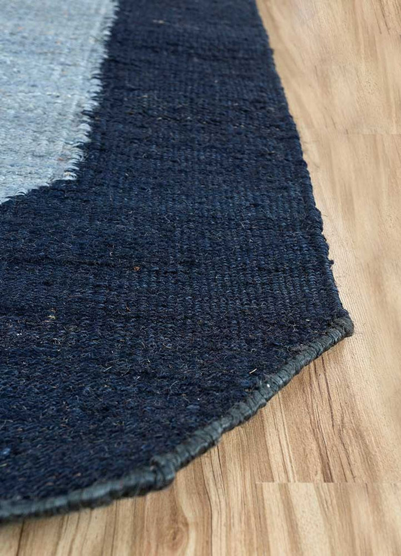 Alfombra de sisal forma especial  - 270 x 180 cm - azul