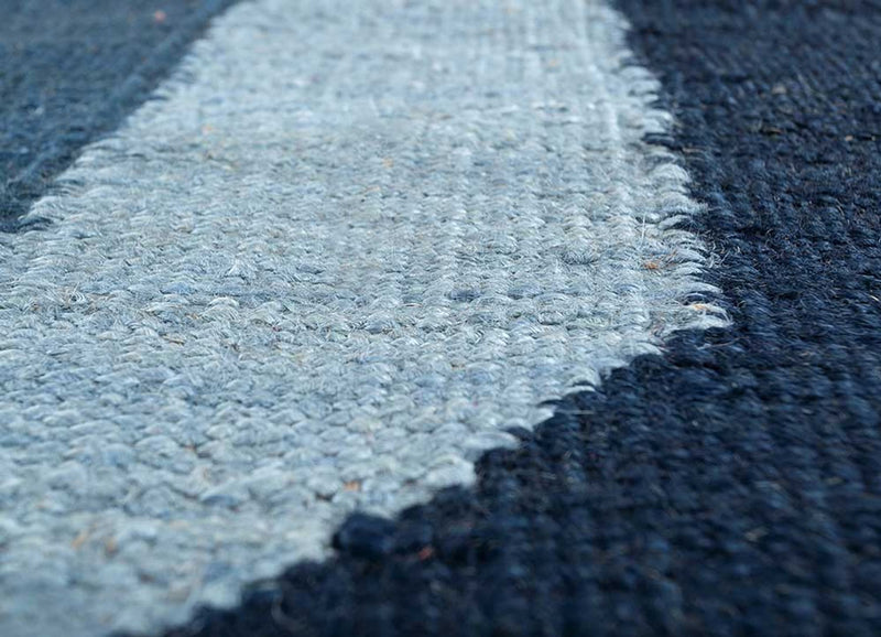 Alfombra de sisal forma especial  - 270 x 180 cm - azul