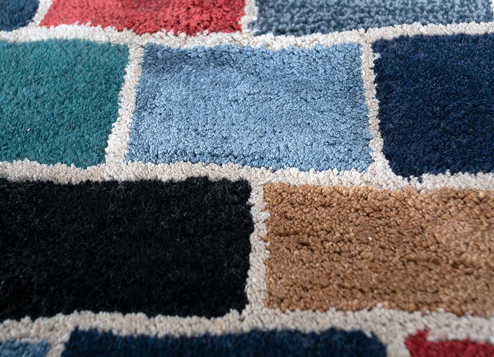 Alfombra de lana - 165 x 105 cm - multicolor