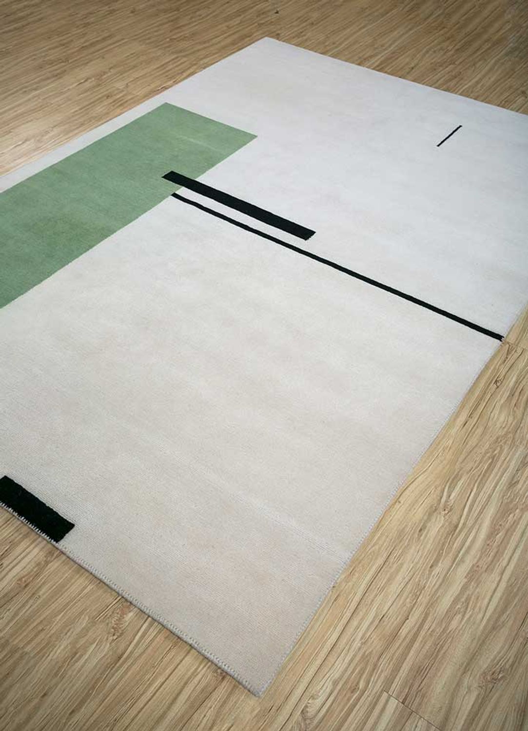 Alfombra de lana - 270 x 180 cm - gris claro