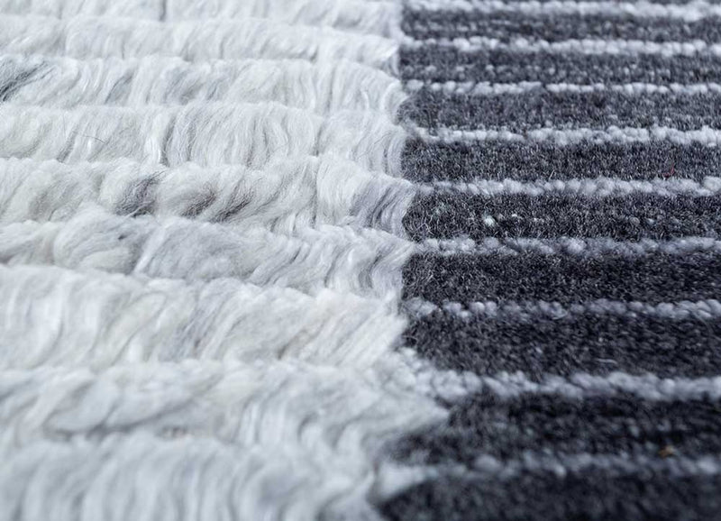 Alfombra de lana - 300 x 240 cm - plata