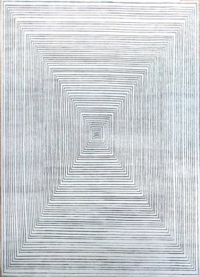 Alfombra de viscosa - 420 x 300 cm - crema