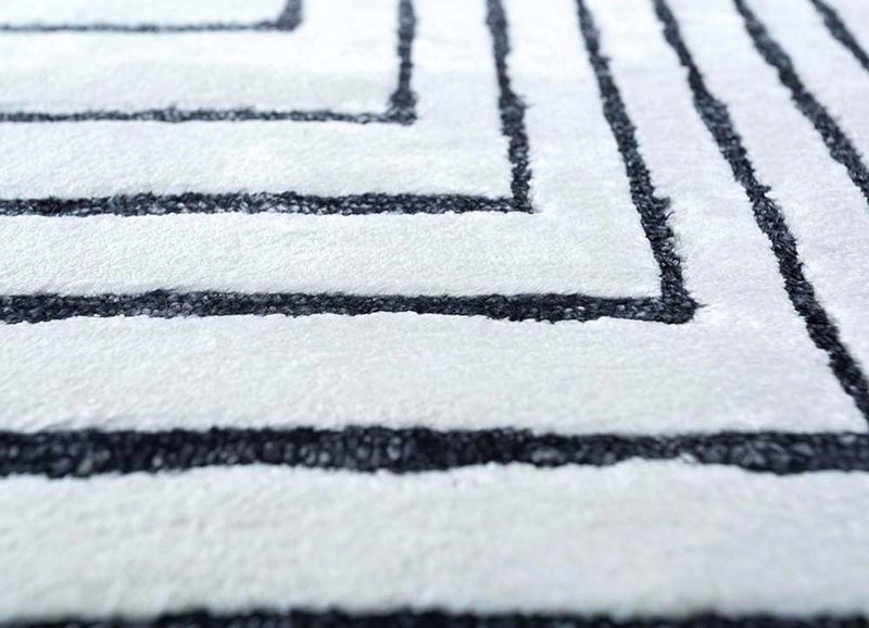 Alfombra de viscosa - 420 x 300 cm - crema