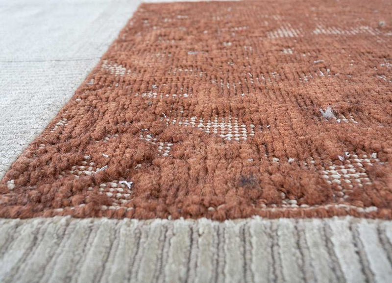 Alfombra de lana forma especial  - 180 x 150 cm - crema