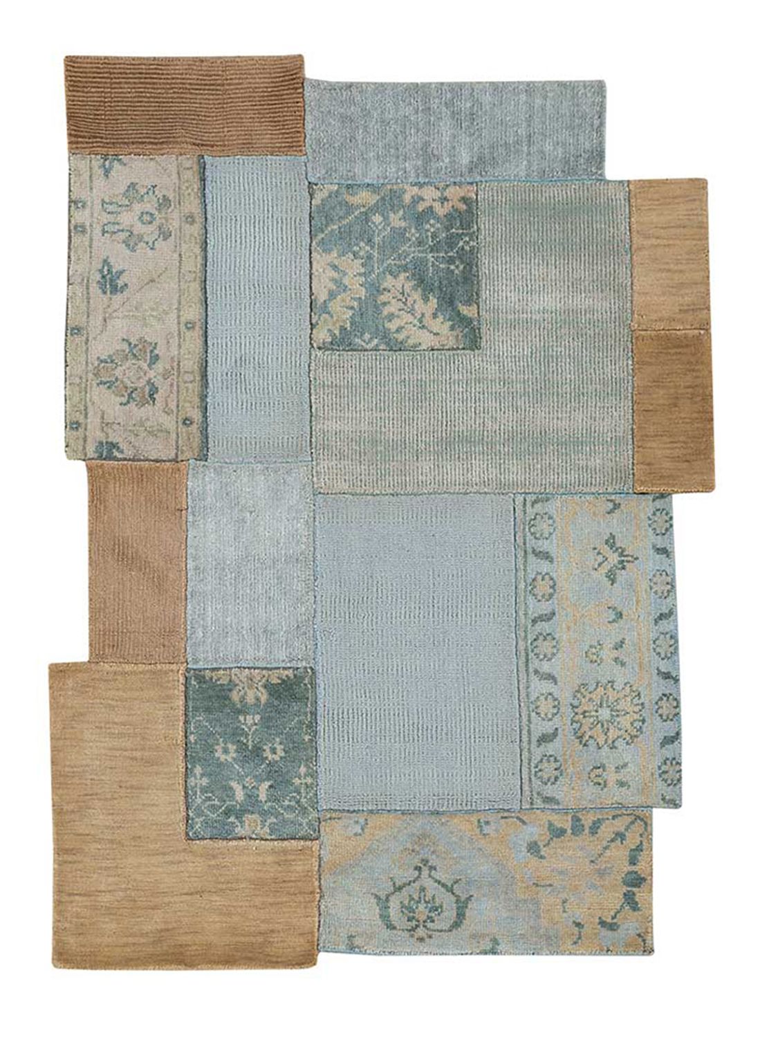 Alfombra de lana forma especial  - 180 x 120 cm - multicolor