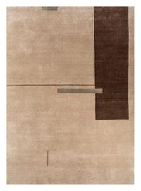 Alfombra de lana - 300 x 240 cm - marrón claro