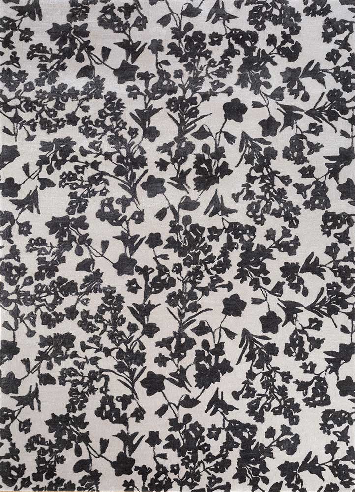 Alfombra de lana - 270 x 180 cm - blanco y negro