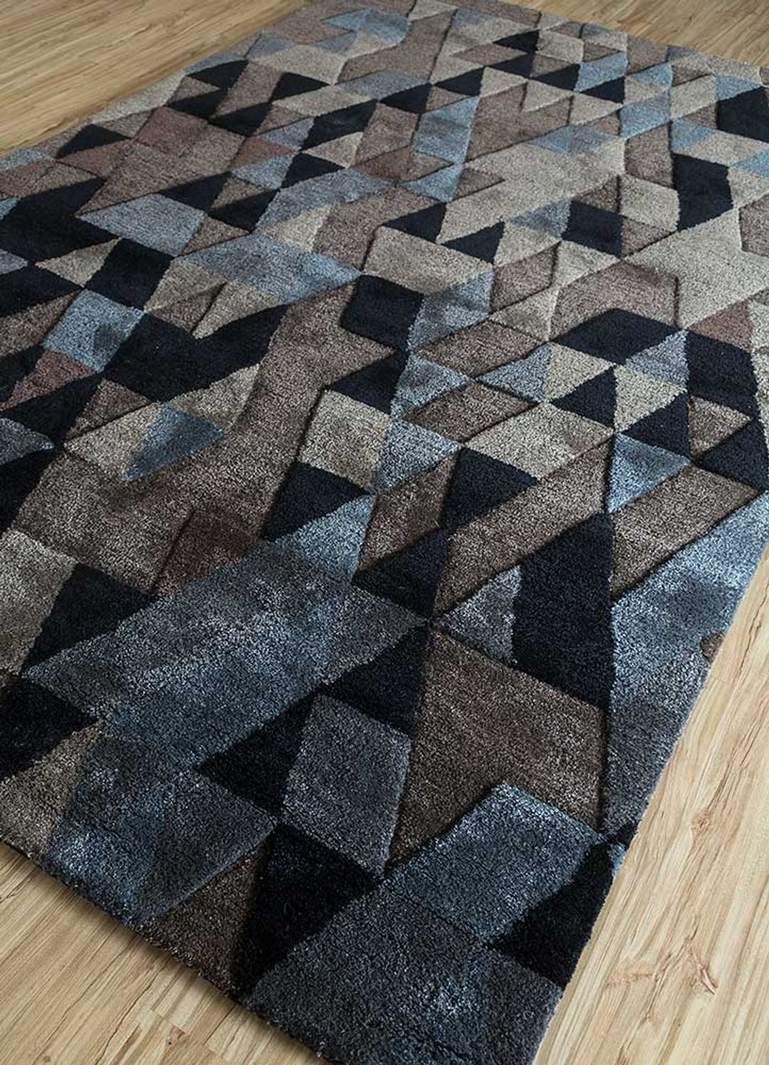 Alfombra de lana - 240 x 150 cm - antracita