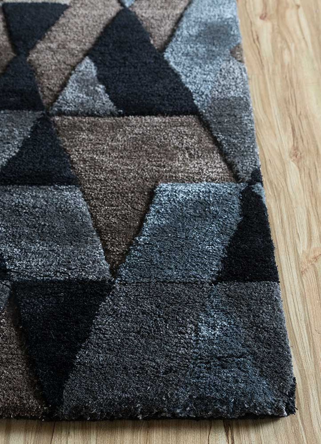 Alfombra de lana - 240 x 150 cm - antracita