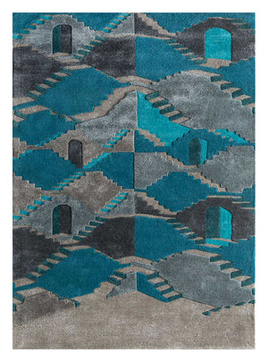Alfombra de lana - 240 x 150 cm - multicolor