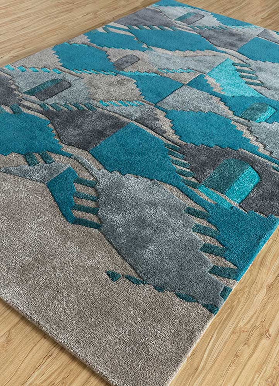 Alfombra de lana - 240 x 150 cm - multicolor