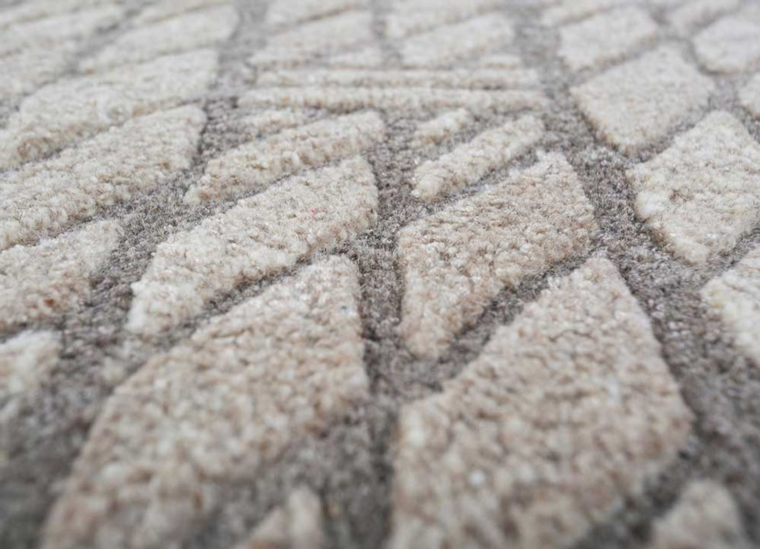 Alfombra de lana - 240 x 150 cm - beige oscuro