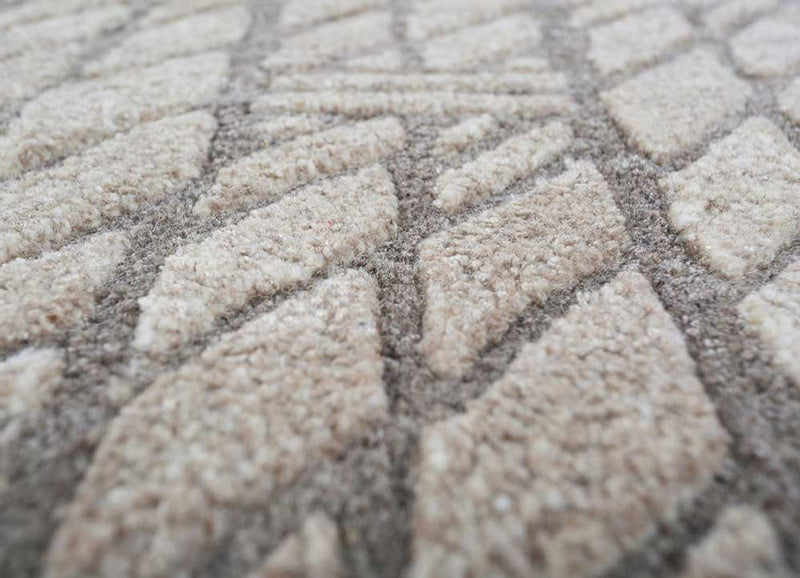 Alfombra de lana - 240 x 150 cm - beige oscuro