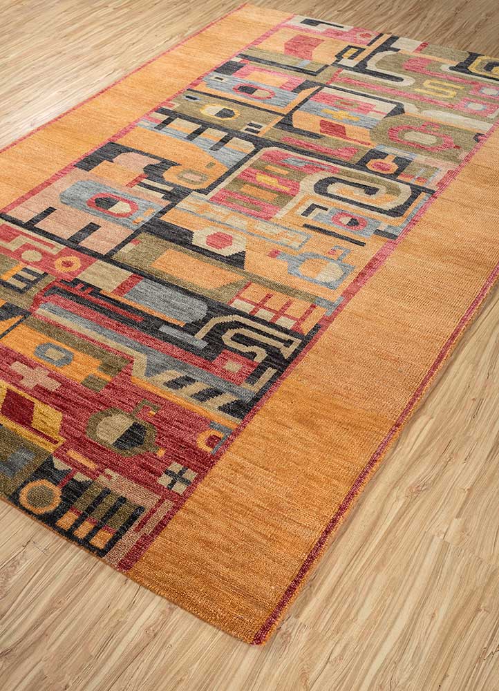 Alfombra de lana - 270 x 180 cm - naranja