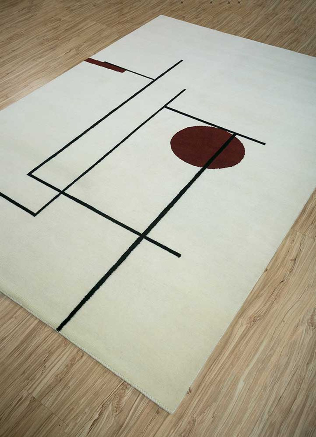 Alfombra de lana - 240 x 150 cm - gris claro