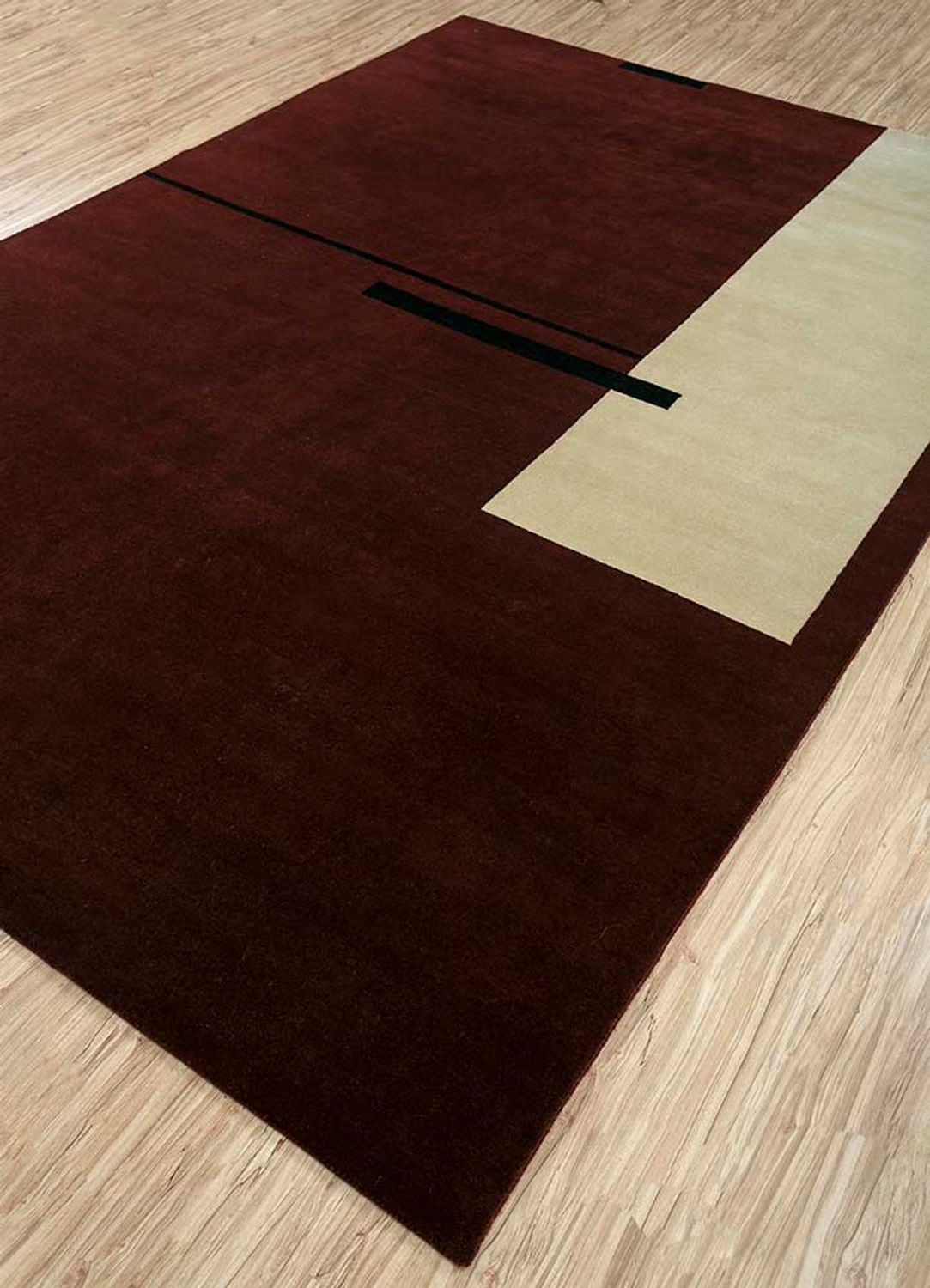Alfombra de lana - 300 x 240 cm - rojo vino