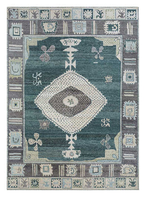 Alfombra de lana - 300 x 240 cm - verde