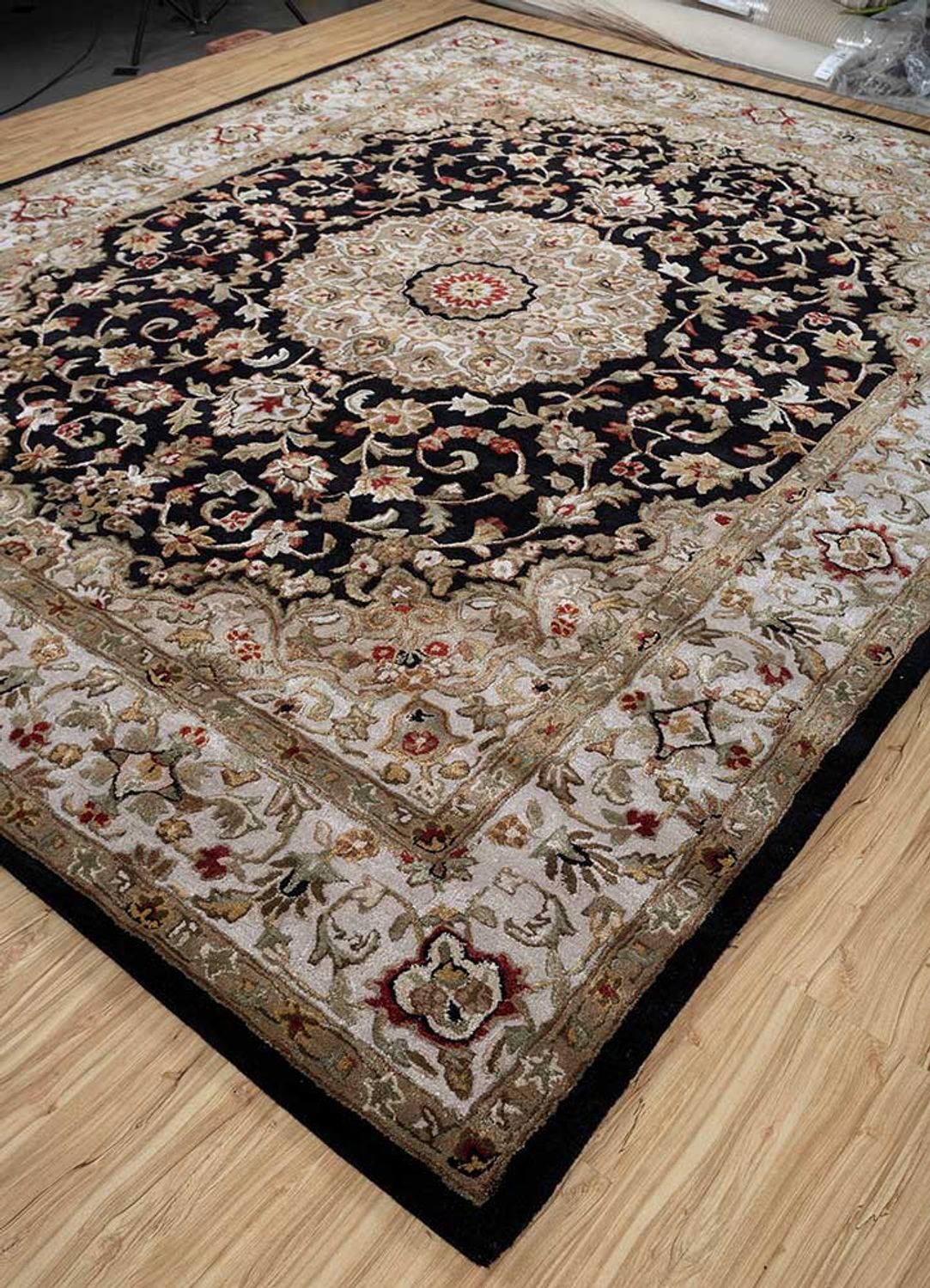 Alfombra de lana - 300 x 240 cm - azul oscuro