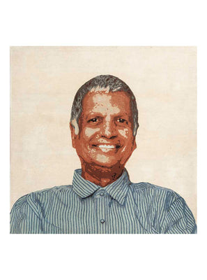 Alfombra de lana cuadrado  - 185 x 185 cm - crema