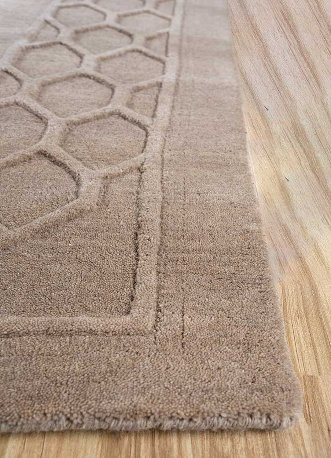 Alfombra de lana - 270 x 180 cm - beige oscuro