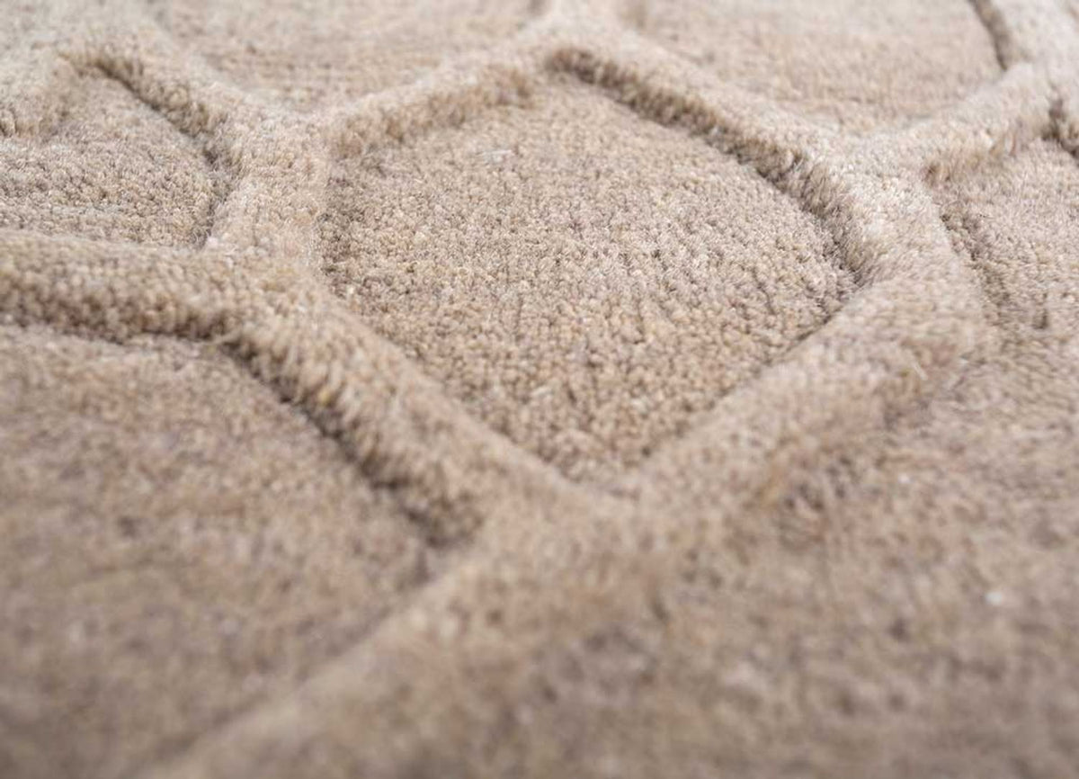 Alfombra de lana - 270 x 180 cm - beige oscuro