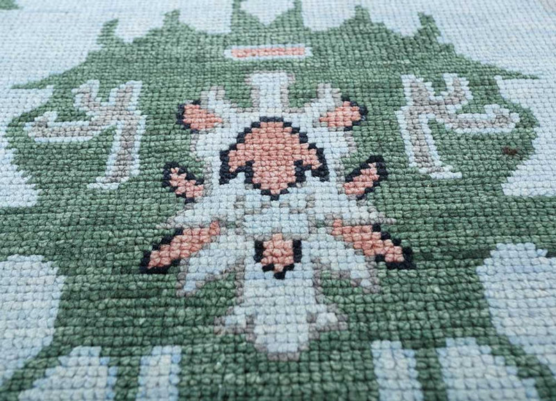 Alfombra de lana - 360 x 270 cm - azul claro