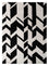 Alfombra de lana - 235 x 148 cm - blanco y negro
