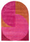 Alfombra de lana forma especial  - 270 x 180 cm - rosa