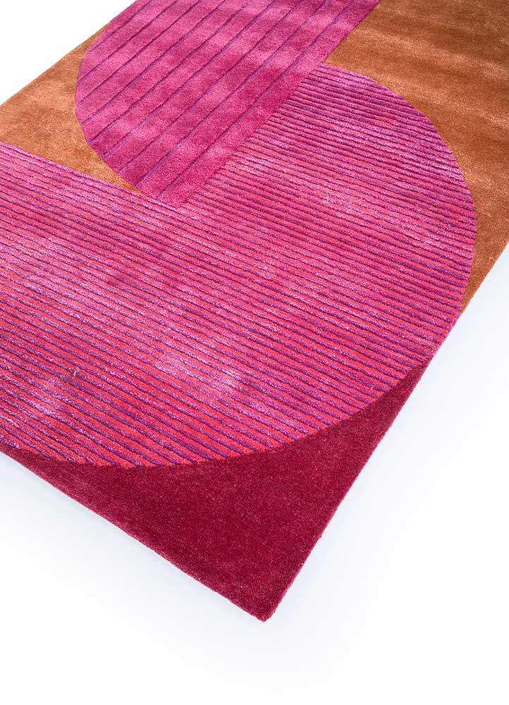 Alfombra de lana forma especial  - 270 x 180 cm - rosa