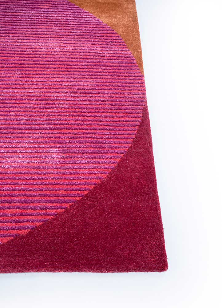 Alfombra de lana forma especial  - 270 x 180 cm - rosa
