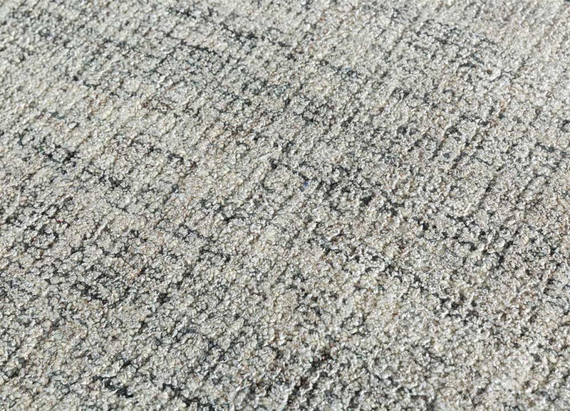 Alfombra de lana cuadrado  - 120 x 120 cm - gris claro