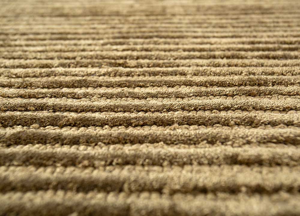 Alfombra de lana forma especial  - 210 x 165 cm - beige oscuro