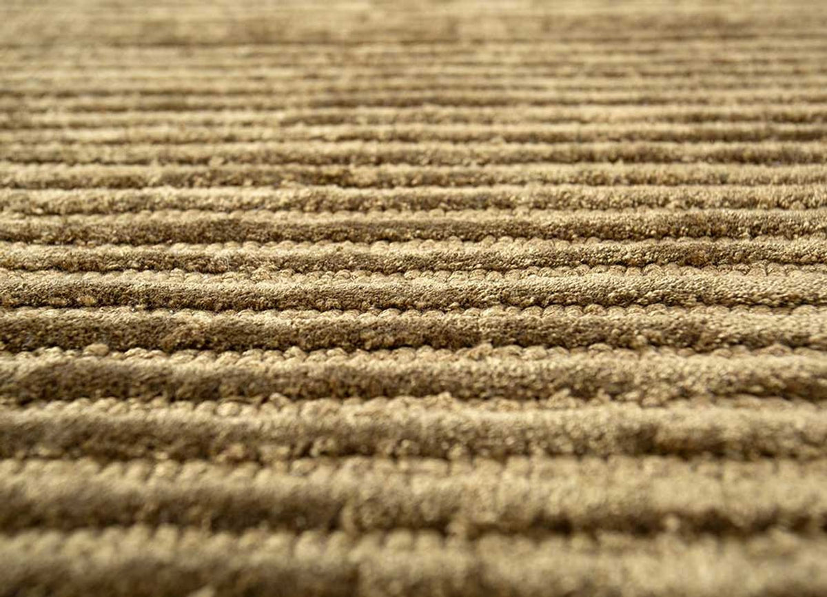 Alfombra de lana forma especial  - 210 x 165 cm - beige oscuro