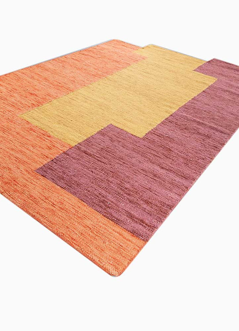 Alfombra de lana forma especial  - 270 x 180 cm - naranja
