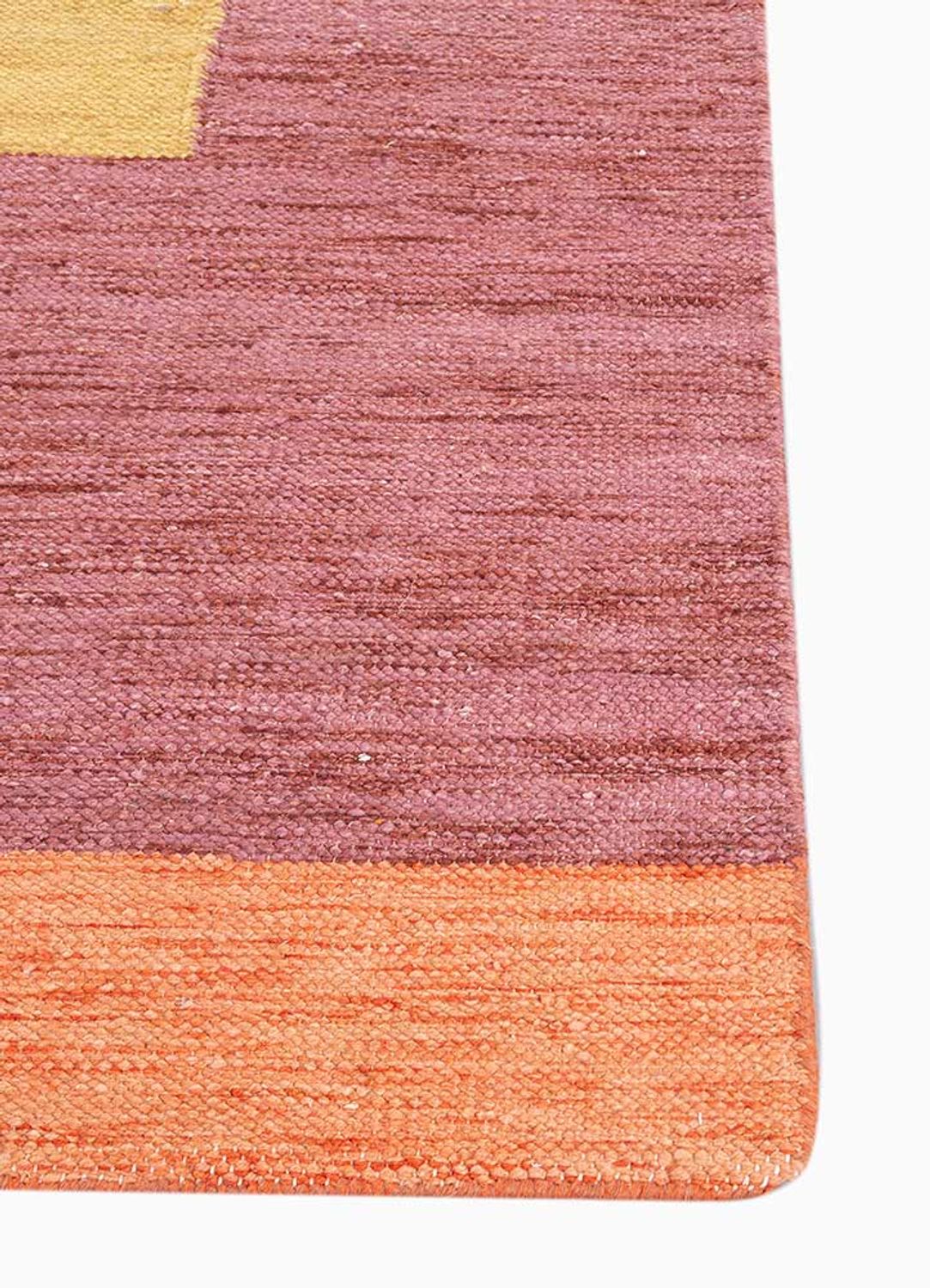 Alfombra de lana forma especial  - 270 x 180 cm - naranja