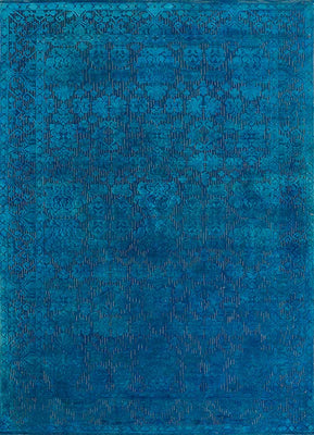 Alfombra de lana - 300 x 200 cm - azul oscuro