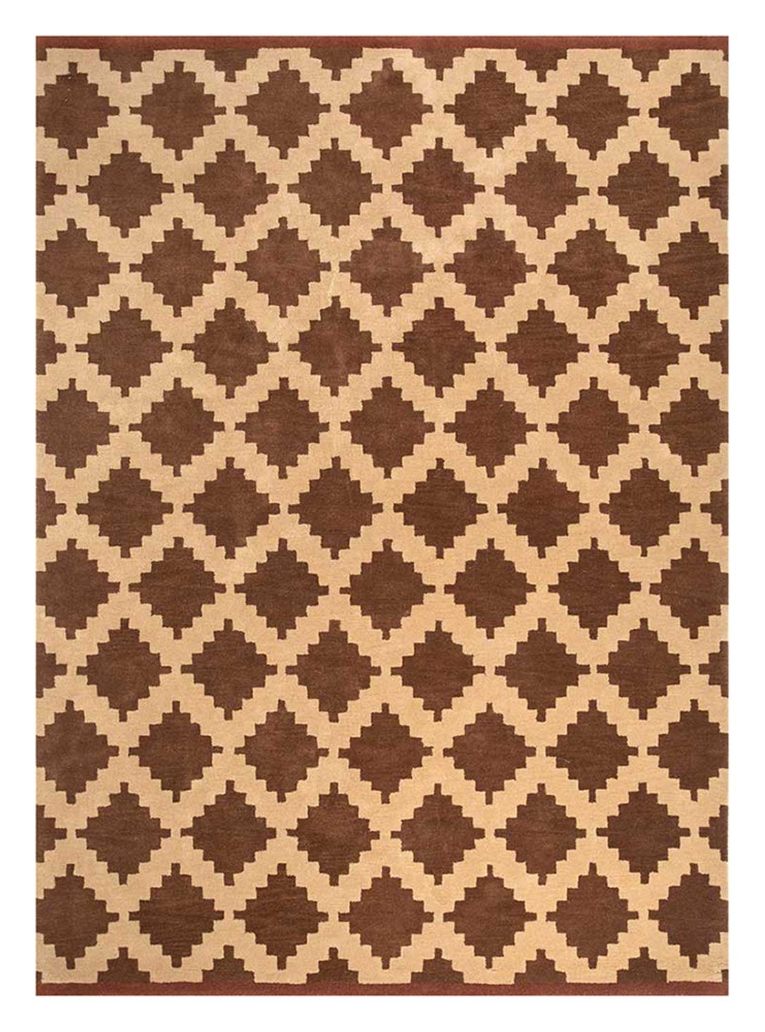 Alfombra de lana - 270 x 210 cm - marrón