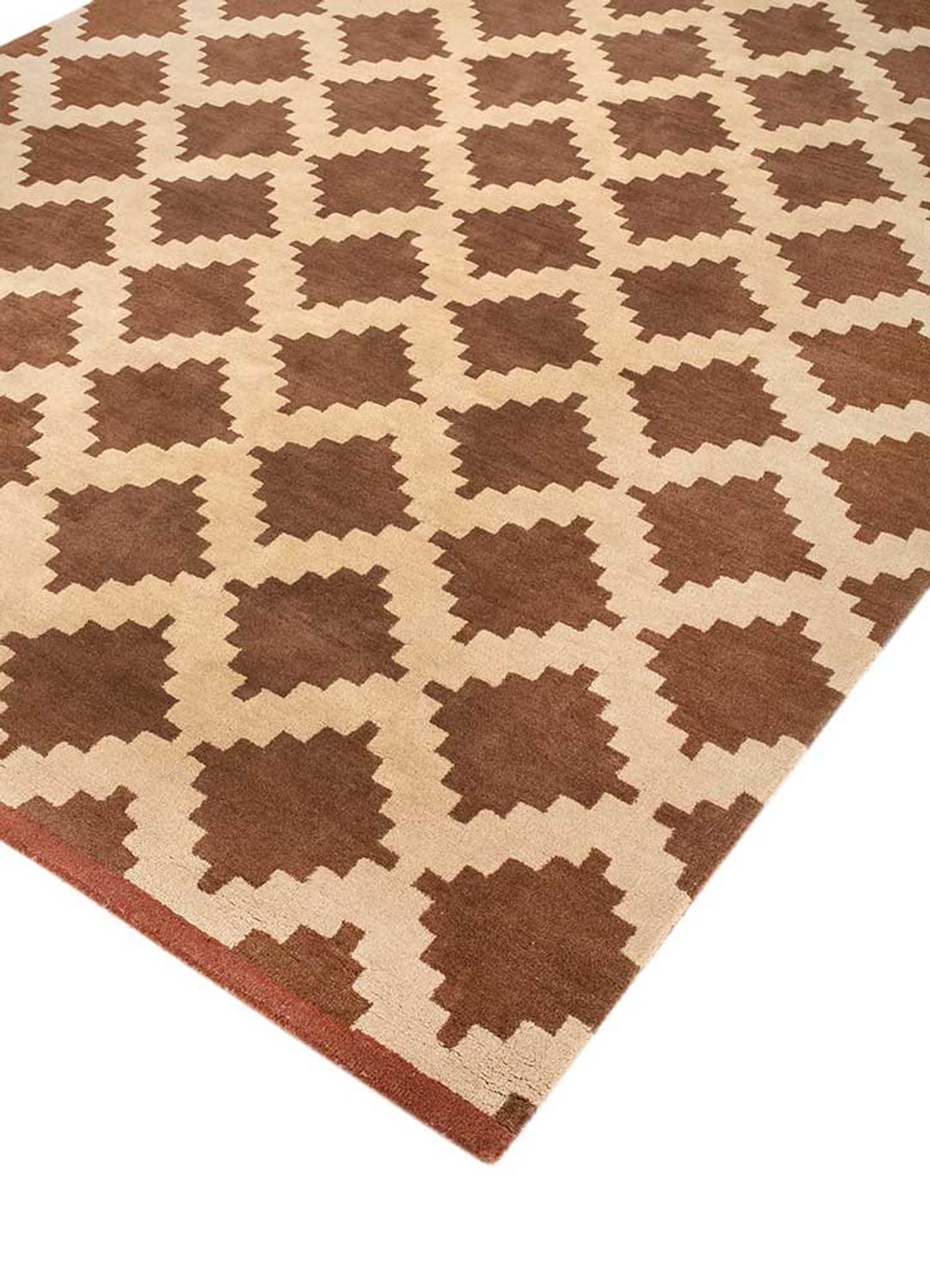 Alfombra de lana - 270 x 210 cm - marrón
